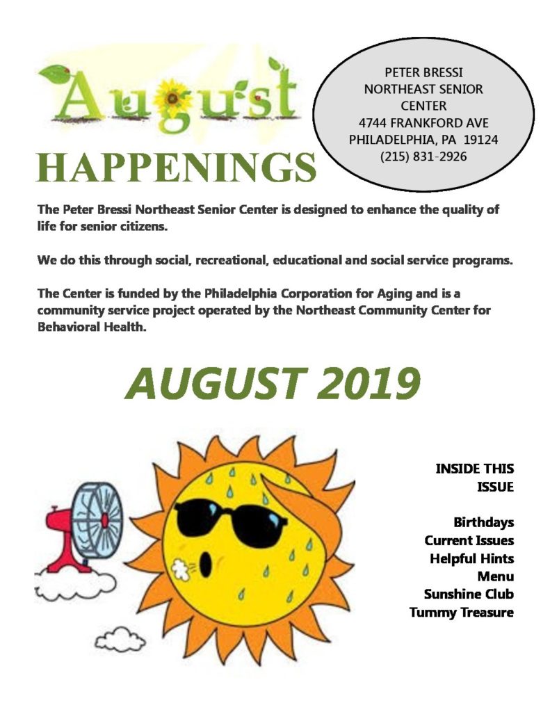 August Monthly Newsletter - Northeast Community Center for Behavioral ...